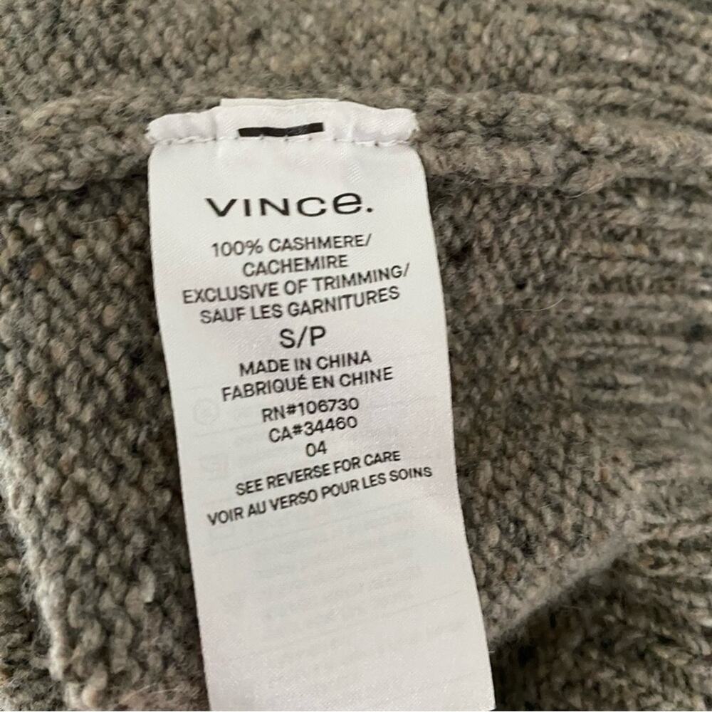 Vince Cashmere Fleck Turtleneck Sweater Taupe Ash size Small - Picture 9 of 11